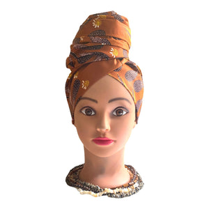 Brown Head Wrap - Zesty - Couture