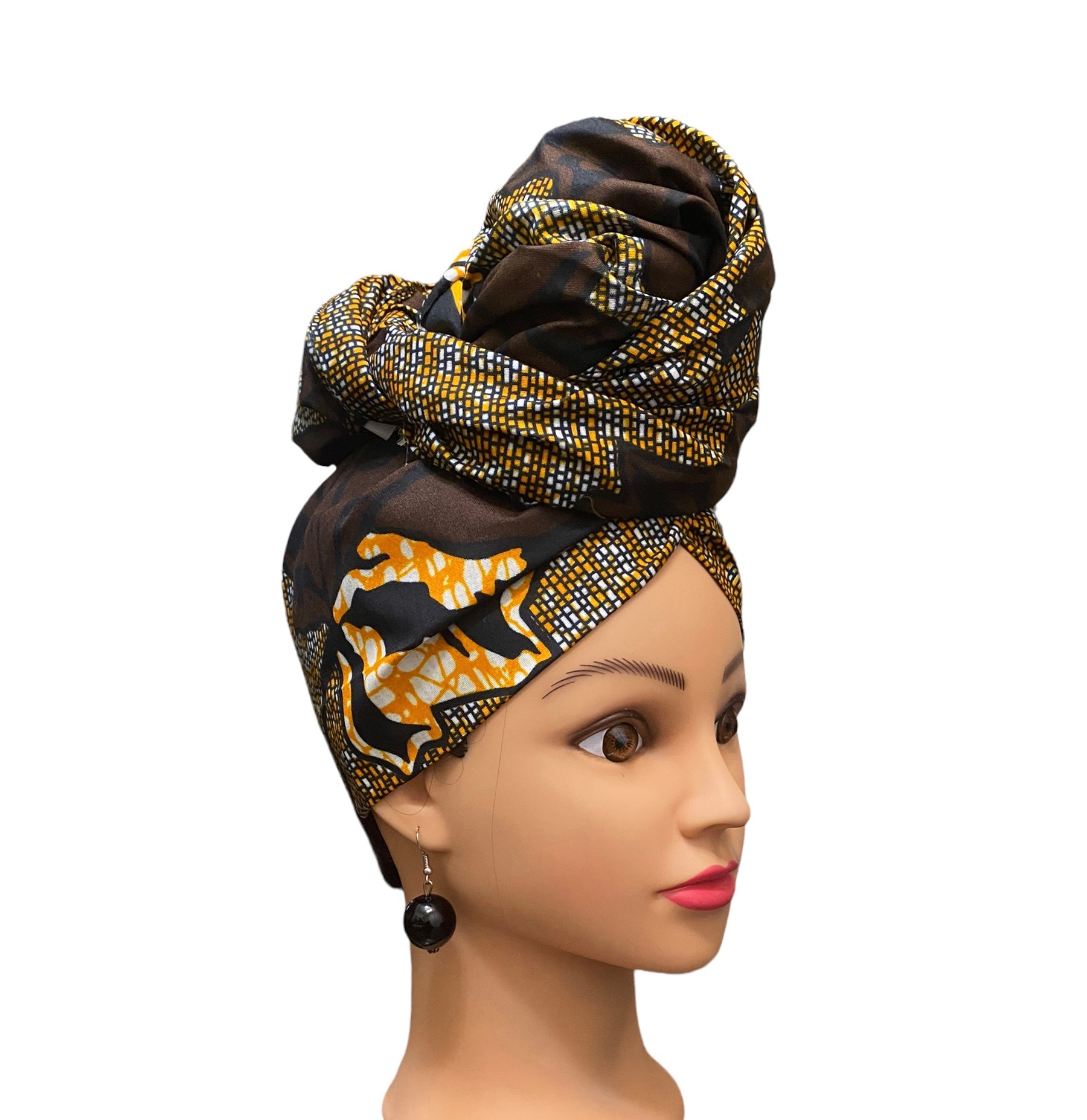 Brown/Orange Head - Wrap - Zesty - Couture