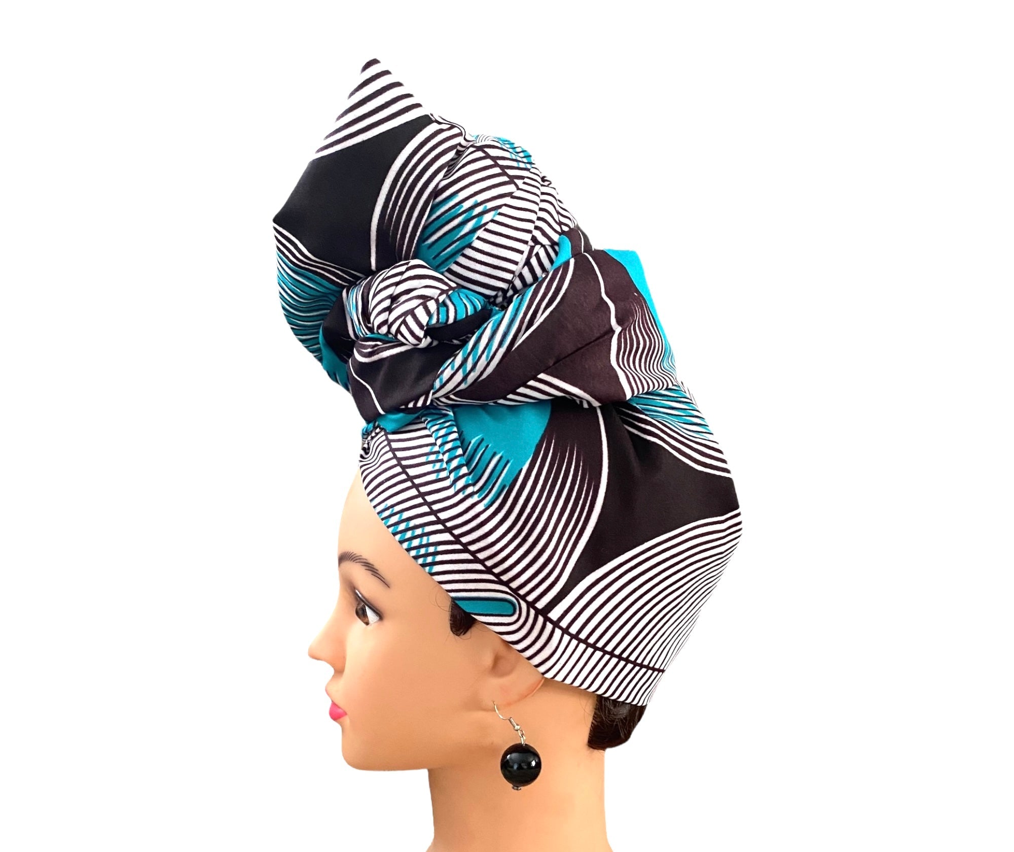 Brown/Turquoise Head - Wrap - Zesty - Couture