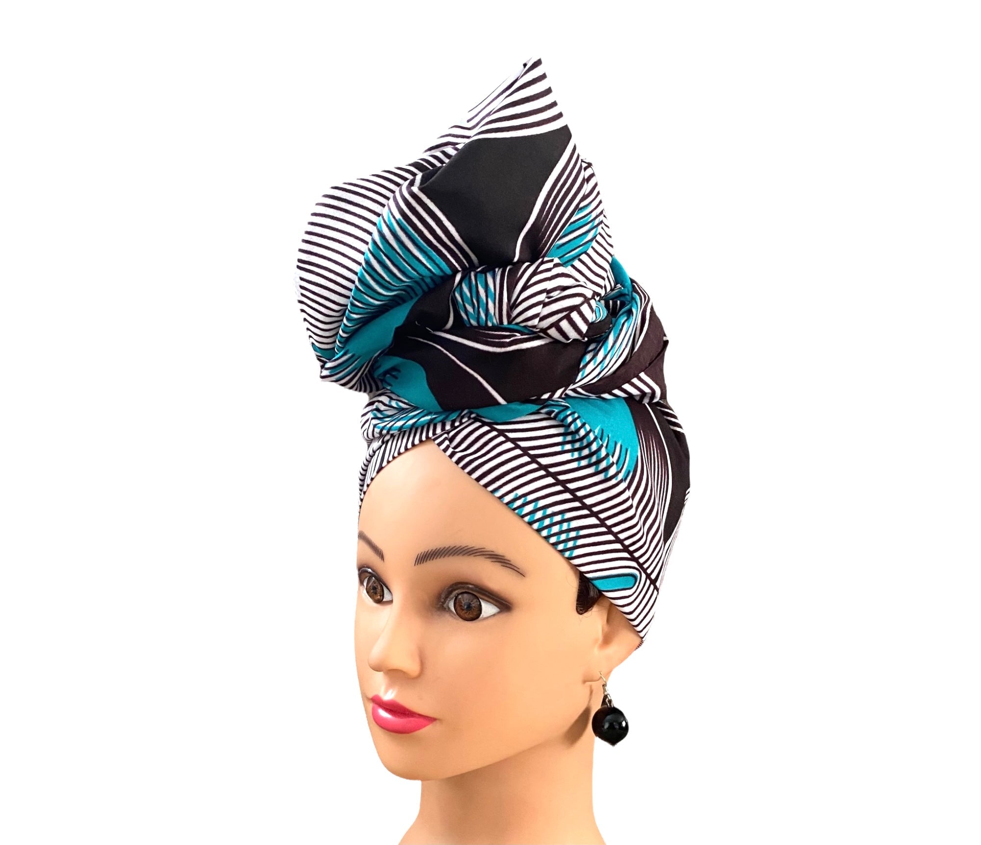 Brown/Turquoise Head - Wrap - Zesty - Couture