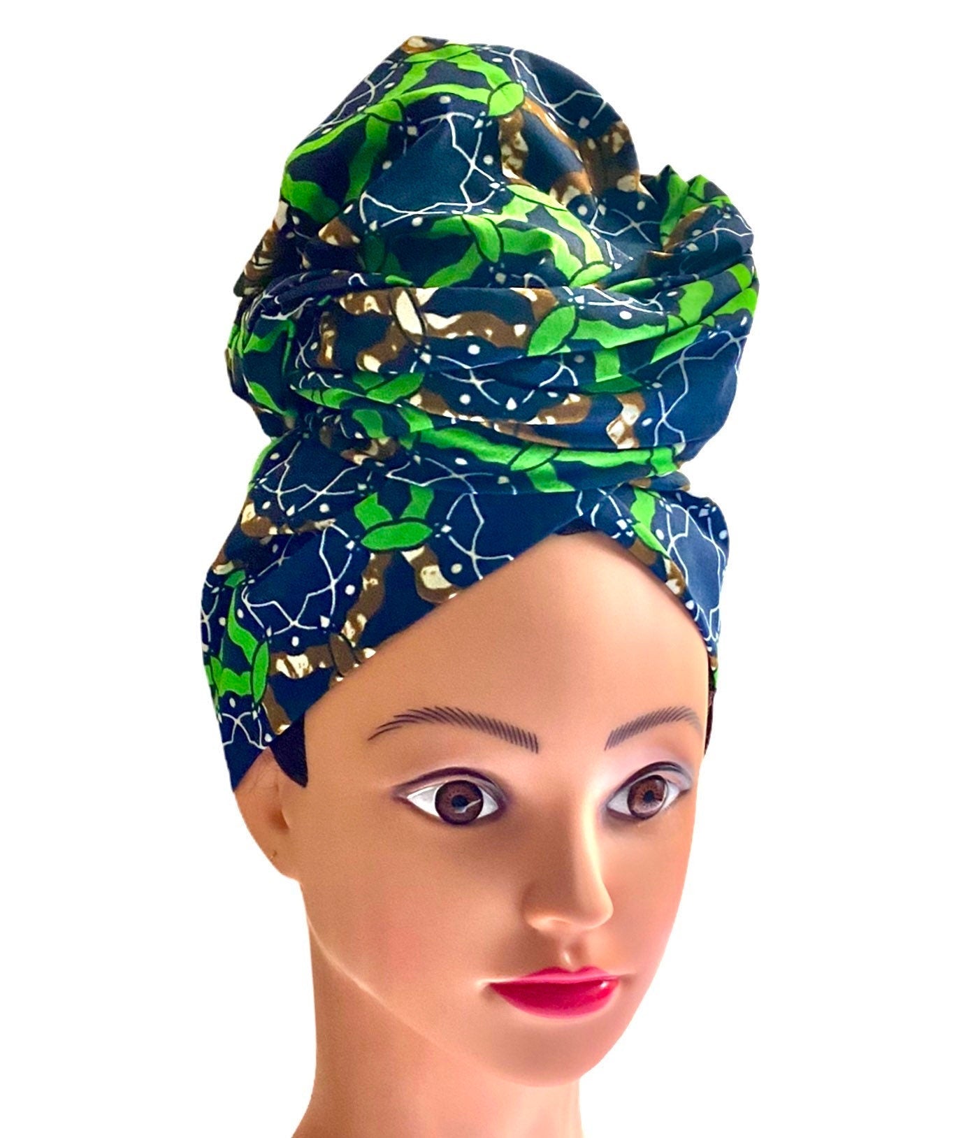 Greenish Blue Head Wrap - Zesty - Couture