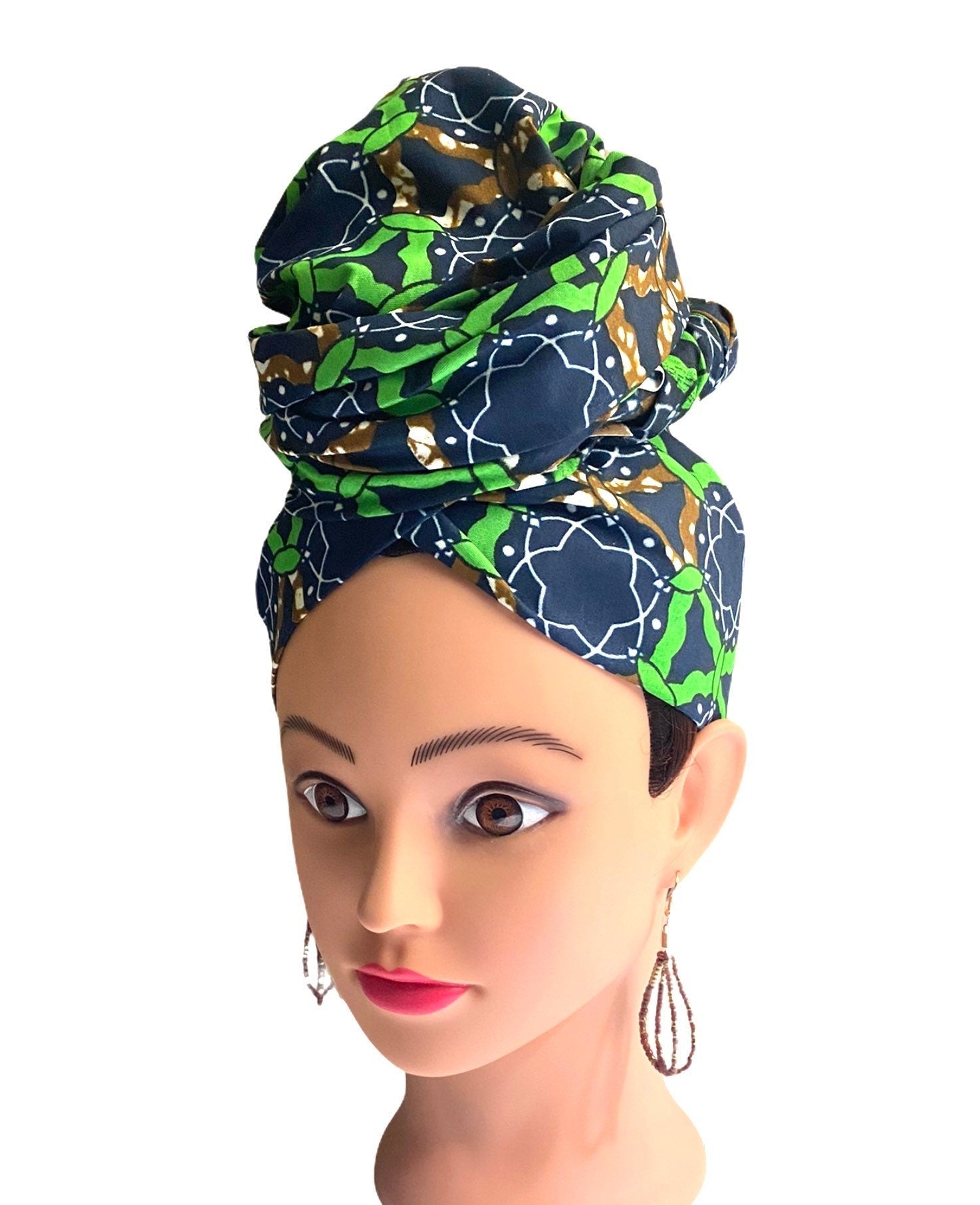 Greenish Blue Head Wrap - Zesty - Couture