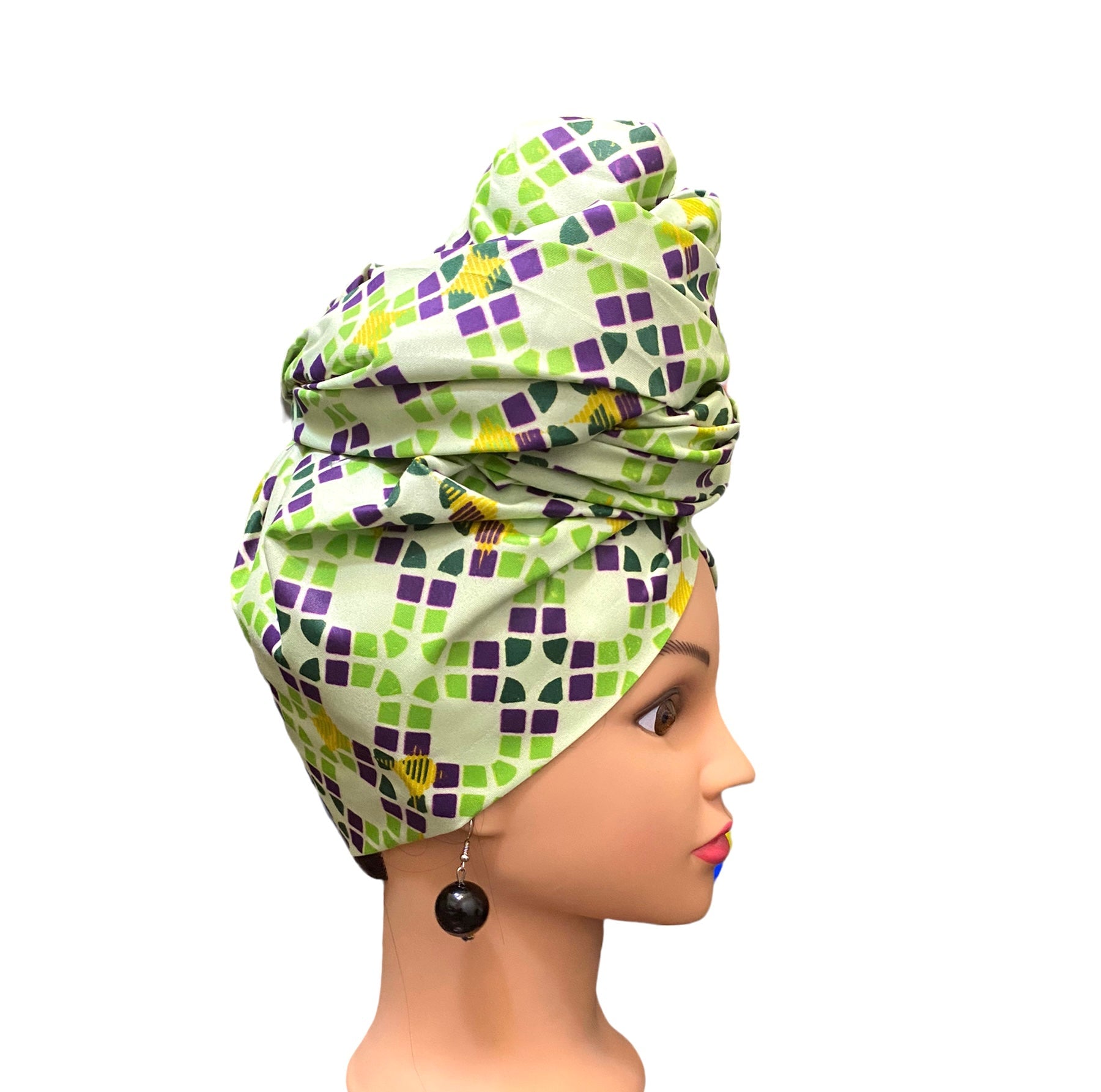 Green/White Head - Wrap - Zesty - Couture