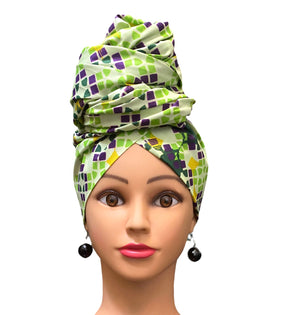 Green/White Head - Wrap - Zesty - Couture