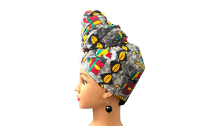 Grey/Red/Yellow Head - Wrap - Zesty - Couture