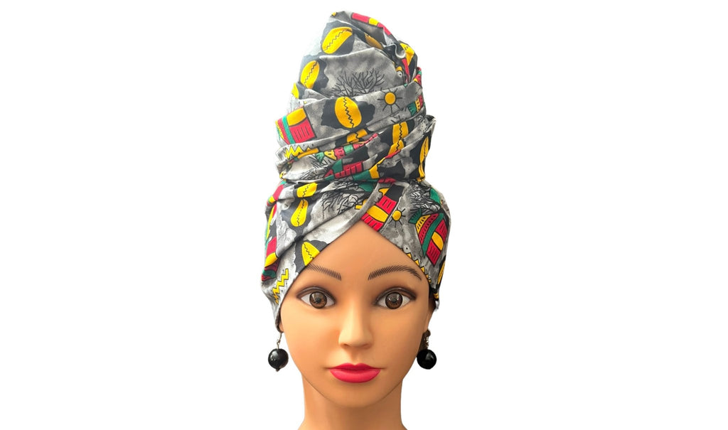 Grey/Red/Yellow Head - Wrap - Zesty - Couture