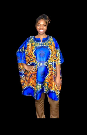 Kampala Kaftan Unisex Top - Zesty - Couture