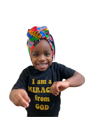 Kente Kids Head - wrap - Zesty - Couture