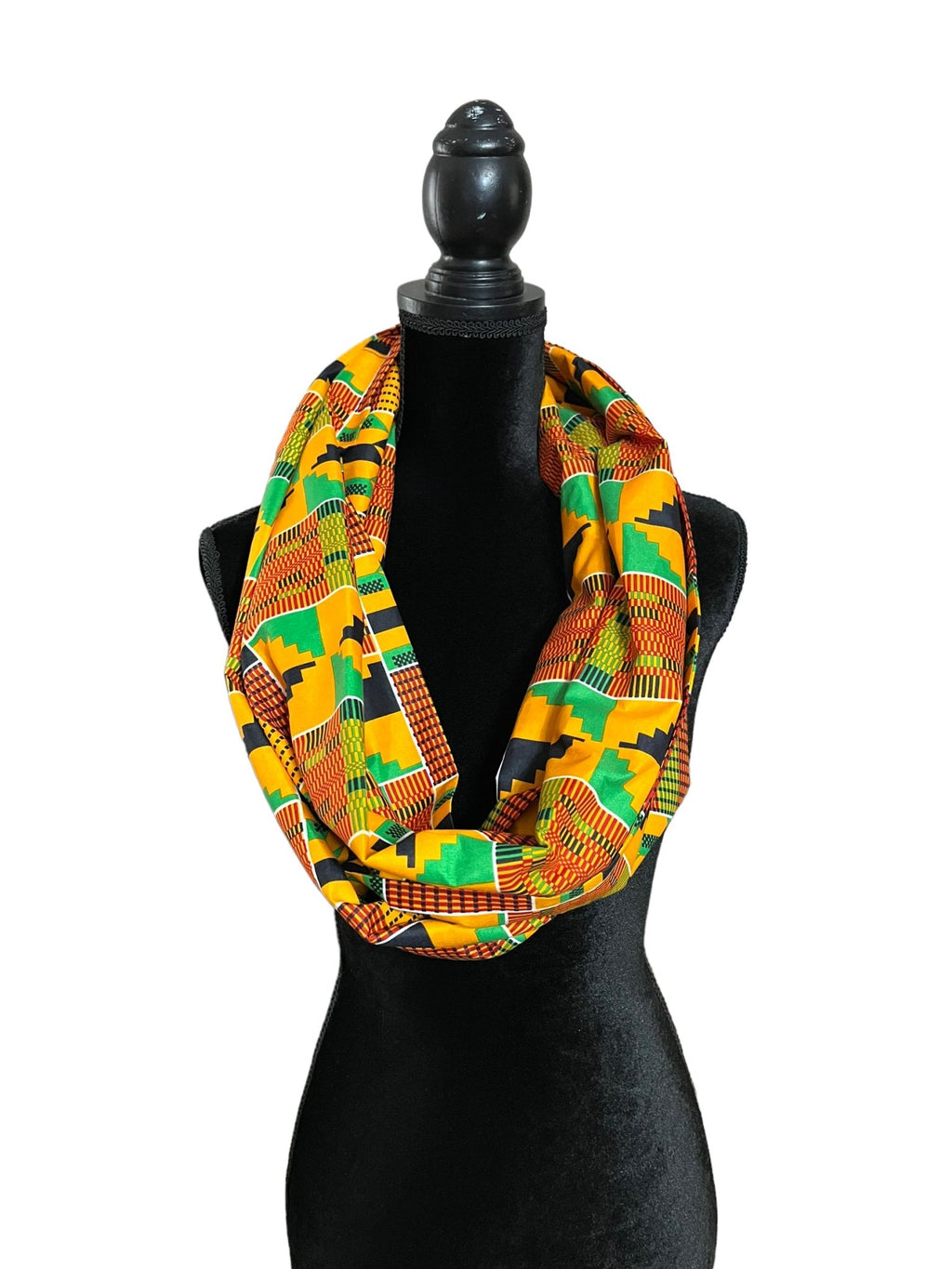 KENTE Orange Infinity Scarf - Zesty - Couture