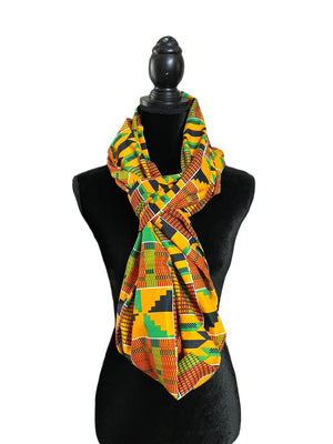 KENTE Orange Infinity Scarf - Zesty - Couture