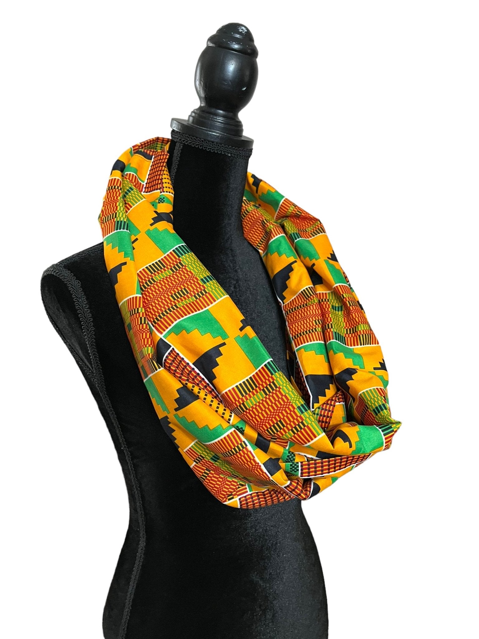 KENTE Orange Infinity Scarf - Zesty - Couture