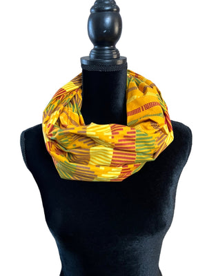 KENTE Yellow Infinity Scarf - Zesty - Couture