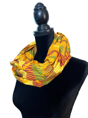 KENTE Yellow Infinity Scarf - Zesty - Couture