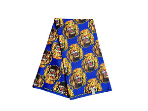 Lion Print Ankara Fabric 6 yards - Zesty - Couture