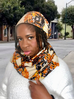 Matching Beanie and Infinity Scarf - Zesty - Couture