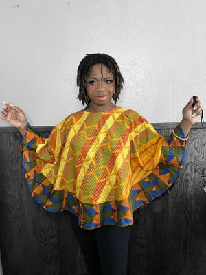 NKECHI Cape Top/Shrug - Zesty - Couture