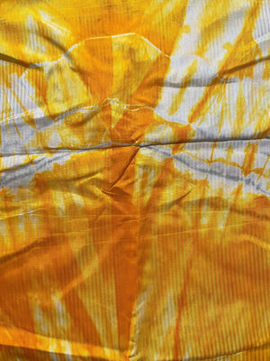 Silk Adire Fabric - Zesty - Couture