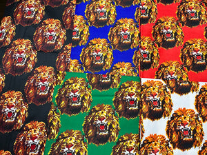 Lion Print Ankara Fabric 6 yards